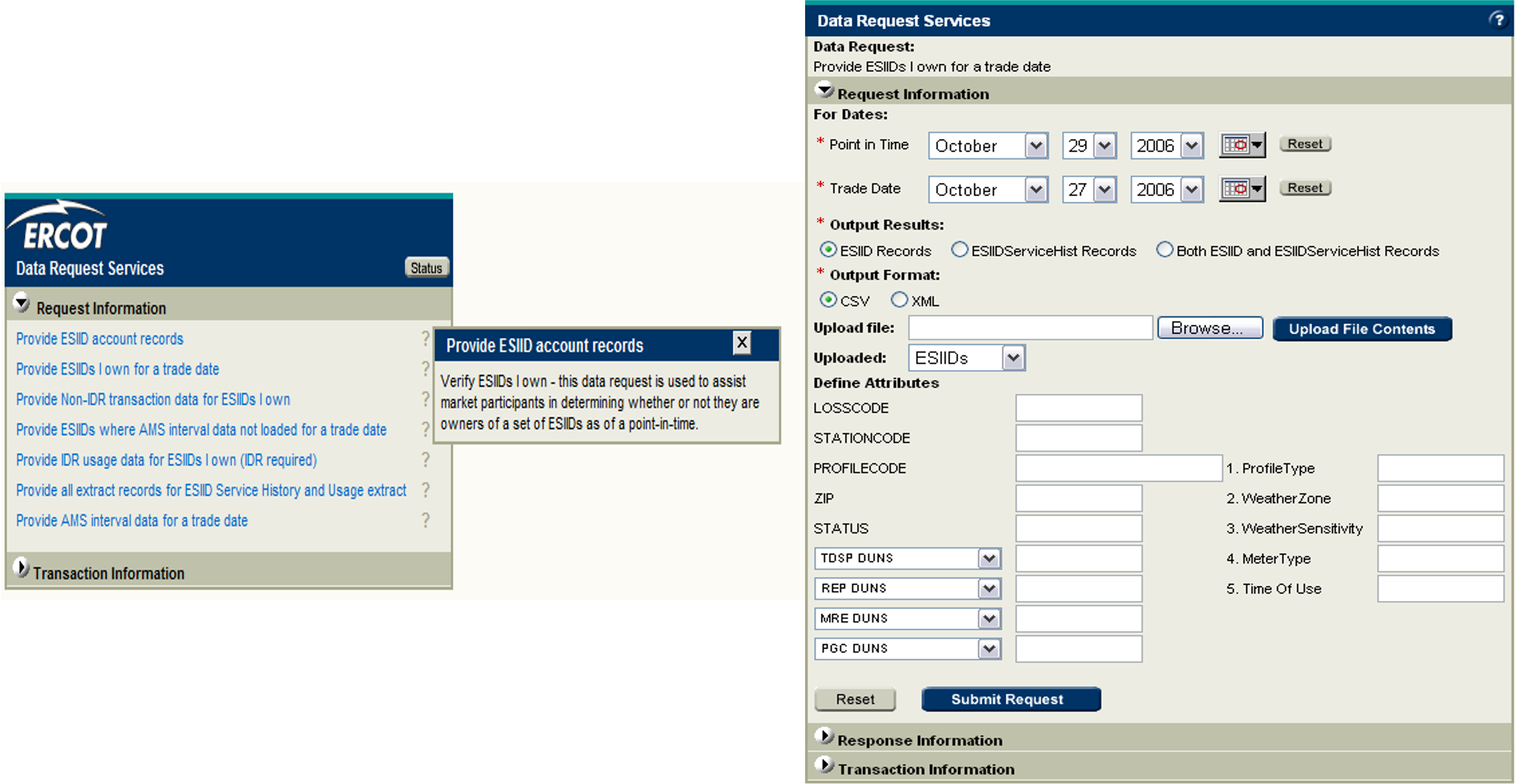 Data Request, ERCOT Presentation